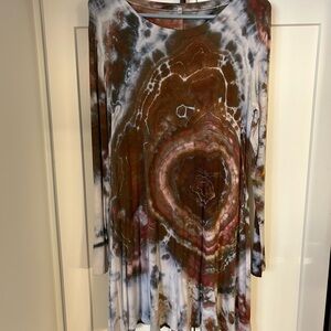 Tie-Dye Long Sleeve Dress